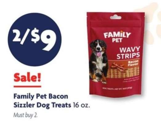 Family Pet Bacon Sizzler Dog Treats