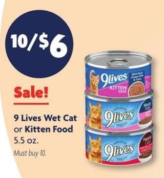 9 Lives Wet Cat or Kitten Food