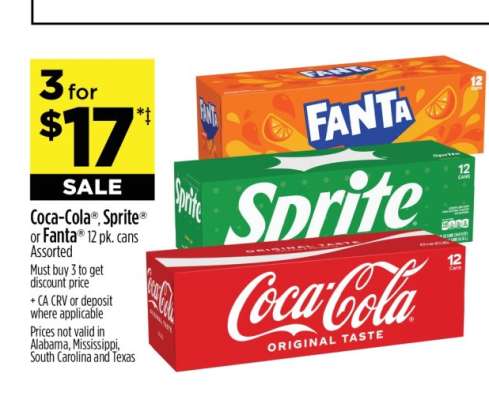 Coca-Cola®, Sprite® or Fanta®