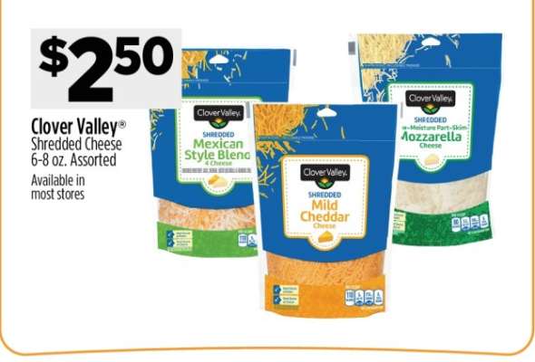 Clover Valley Shredded Cheese