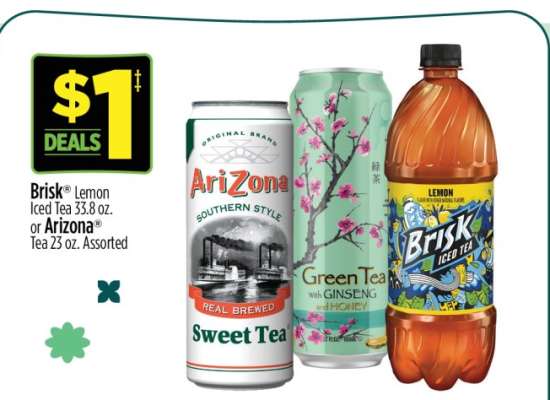 Brisk Lemon Iced Tea 33.8 oz. or Arizona Tea 23 oz.