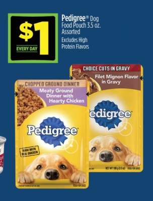 Pedigree Dog Food Pouch 3.5 oz.