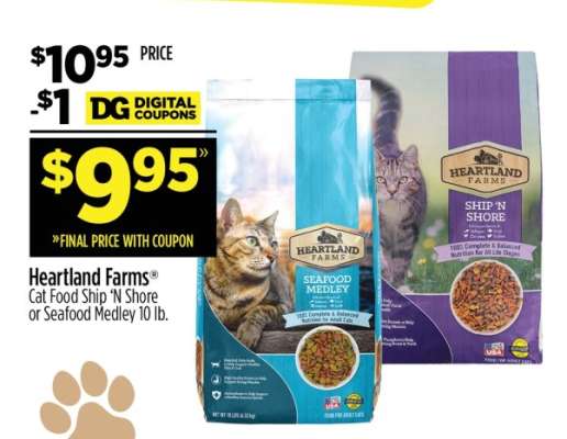 Heartland Farms Cat Food Ship 'N Shore or Seafood Medley 10 lb.