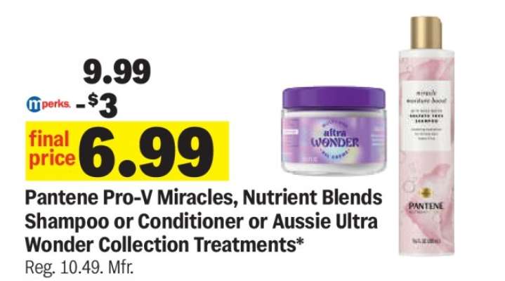 Pantene Pro-V Miracles, Nutrient Blends Shampoo or Conditioner or Aussie Ultra Wonder Collection Treatments