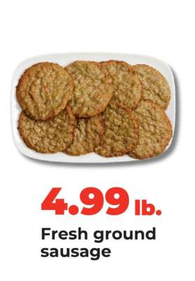 Fresh ground sausage