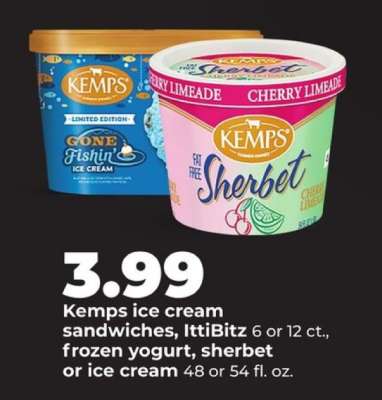 Kemps ice cream products