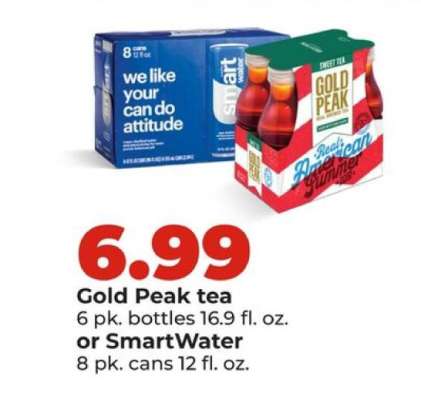 Gold Peak tea or Smartwater