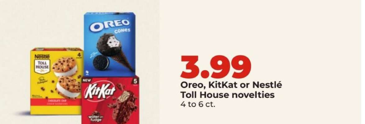 Oreo, KitKat or Nestlé Toll House novelties