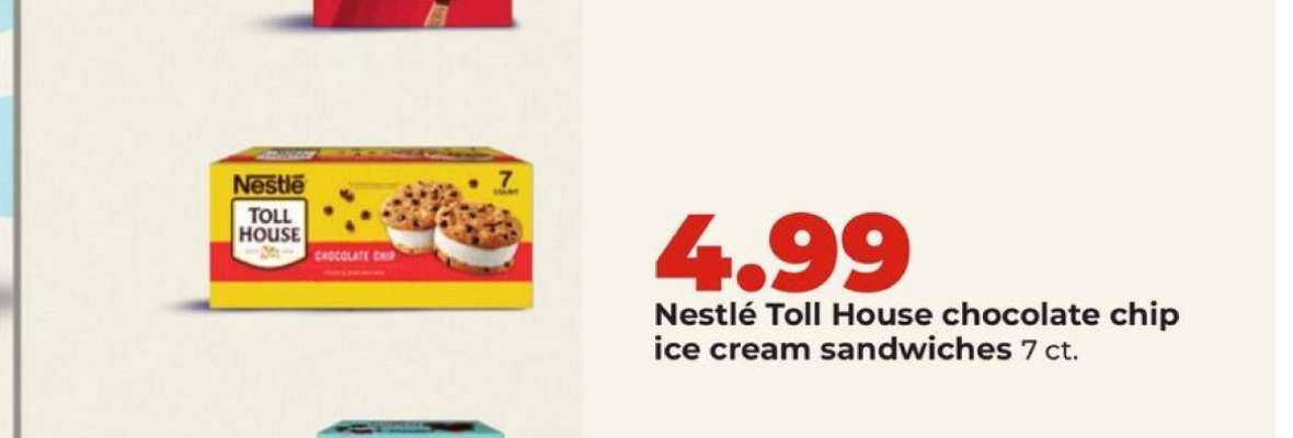 Nestlé Toll House chocolate chip ice cream sandwiches