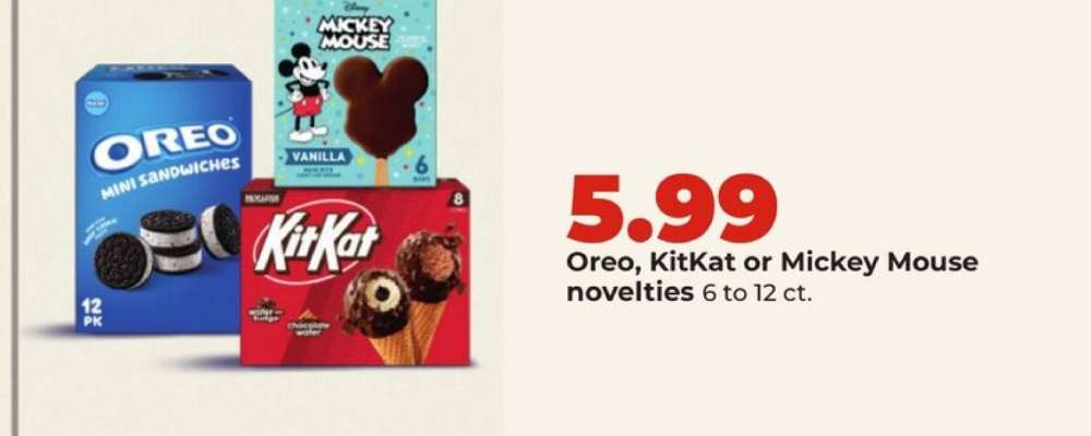Oreo, KitKat or Mickey Mouse novelties