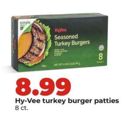 Hy-Vee turkey burger patties