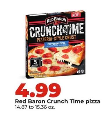 Red Baron Crunch Time pizza