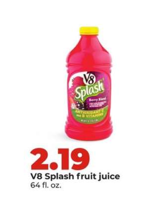 V8 Splash fruit juice