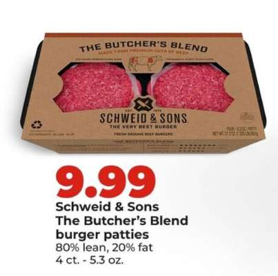 Schweid & Sons The Butcher’s Blend burger patties