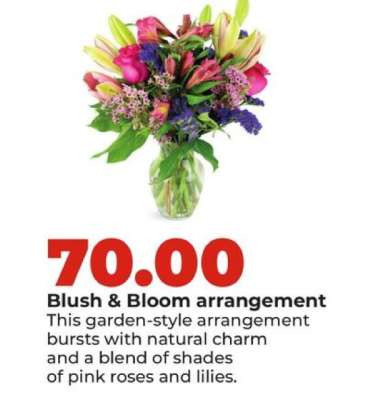 Blush & Bloom arrangement