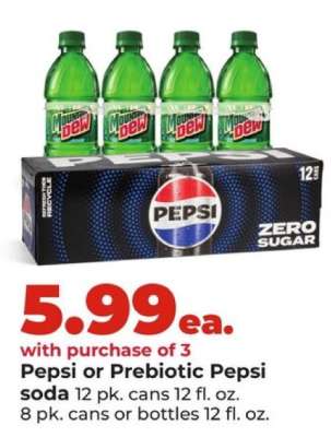 Pepsi or Prebiotic Pepsi soda