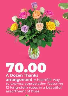 A Dozen Thanks arrangement