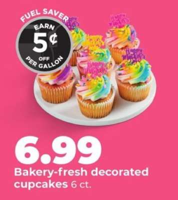 Bakery fresh decorated cupcakes