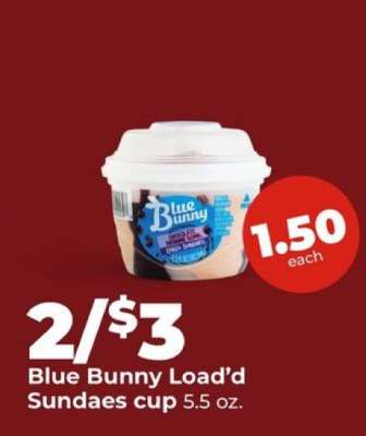 Blue Bunny Load’d Sundaes cup