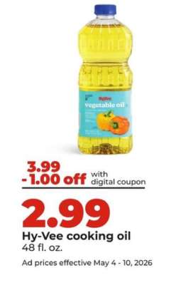 Hy-Vee cooking oil