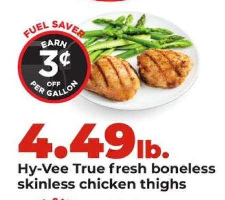 Hy-Vee True fresh boneless skinless chicken thighs