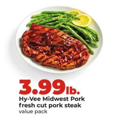 Hy-Vee Midwest Pork fresh cut pork steak