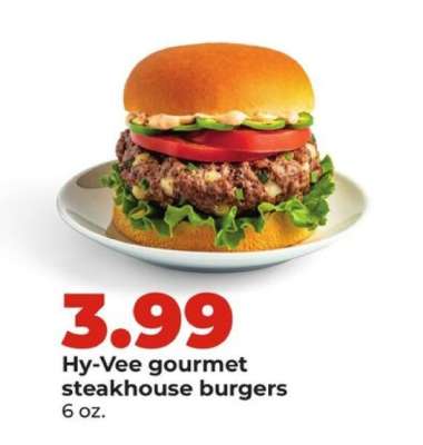 Hy-Vee gourmet steakhouse burgers