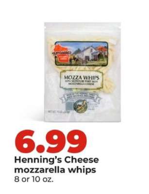 Henning's Cheese mozzarella whips