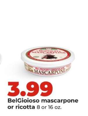 BelGioioso mascarpone or ricotta