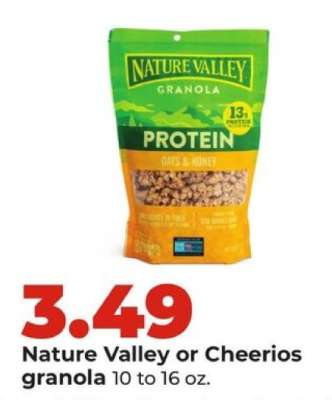 Nature Valley or Cheerios granola