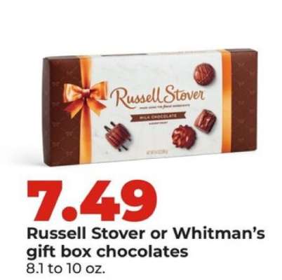 Russell Stover or Whitman's gift box chocolates
