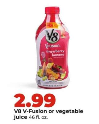 V8 V-Fusion or Vegetable Juice