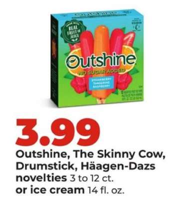 Outshine, The Skinny Cow, Drumstick, Häagen-Dazs novelties