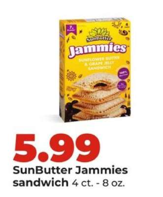 SunButter Jammies sandwich