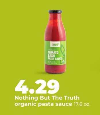 Nothing But The Truth organic pasta sauce