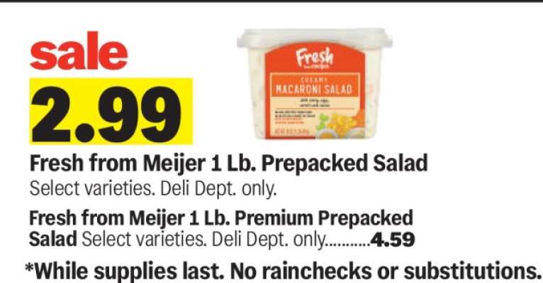 Fresh from Meijer 1 Lb. Prepacked Salad*