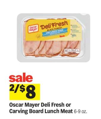 Oscar Mayer Deli Fresh or Carving Board Lunch Meat