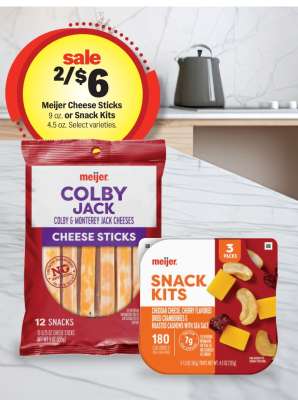 Meijer Cheese Sticks or Snack Kits