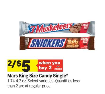 Mars King Size Candy Single