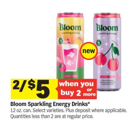Bloom Sparkling Energy Drinks