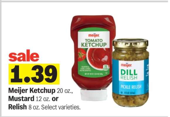 Meijer Ketchup, Mustard or Relish