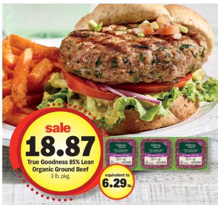 True Goodness 85% Lean Organic Ground Beef
