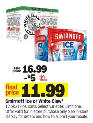 Smirnoff Ice or White Claw