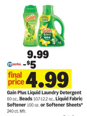 Gain Plus Liquid Laundry Detergent