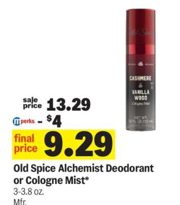 Old Spice Alchemist Deodorant or Cologne Mist