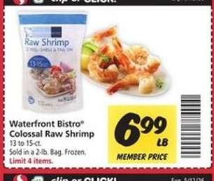 Waterfront Bistro Colossal Raw Shrimp