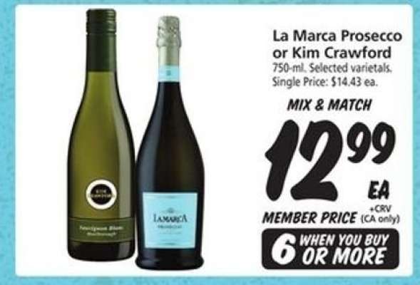 La Marca Prosecco or Kim Crawford