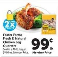 Foster Farms Fresh & Natural Chicken Leg Quarters