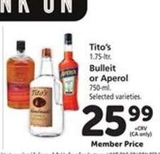 Tito's, Bulleit or Aperol