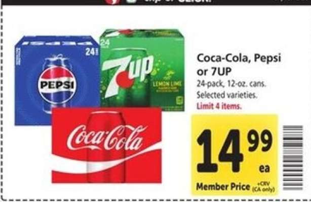 Coca-Cola, Pepsi or 7UP